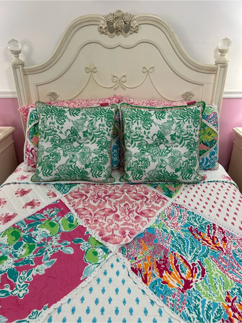 Set of 2 Lilly Pulitzer Via Amore Spritzer indoor/outdoor pillows 20x20